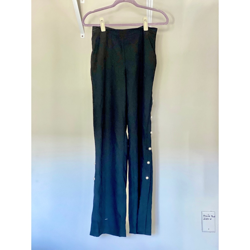 PEARL STUDDED WORK TROUSERS PANTS - SIZE 4